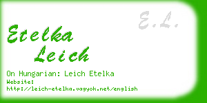 etelka leich business card